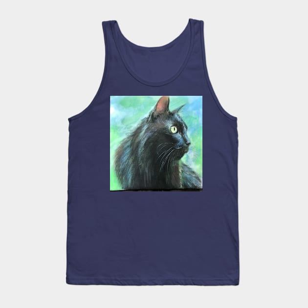 A Black Cat on a Bright Day Tank Top by artdesrapides